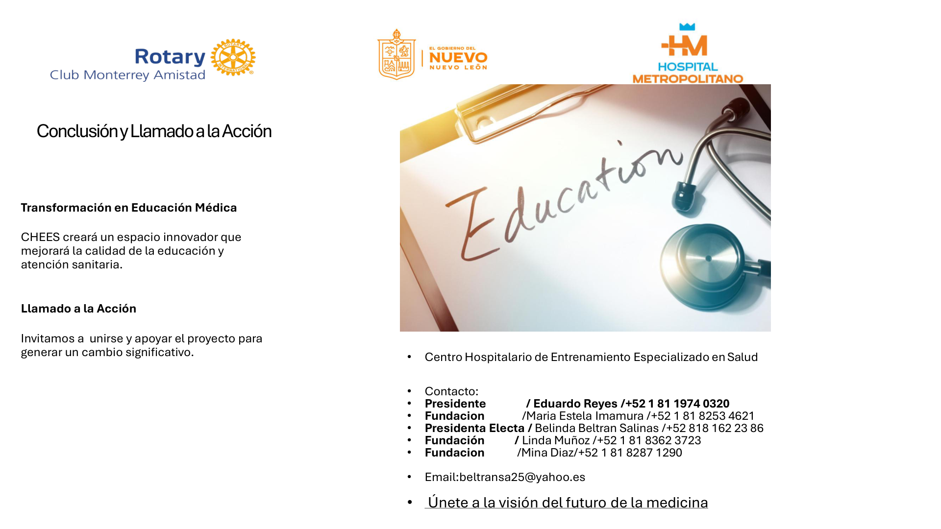 CHEES contact and call to action