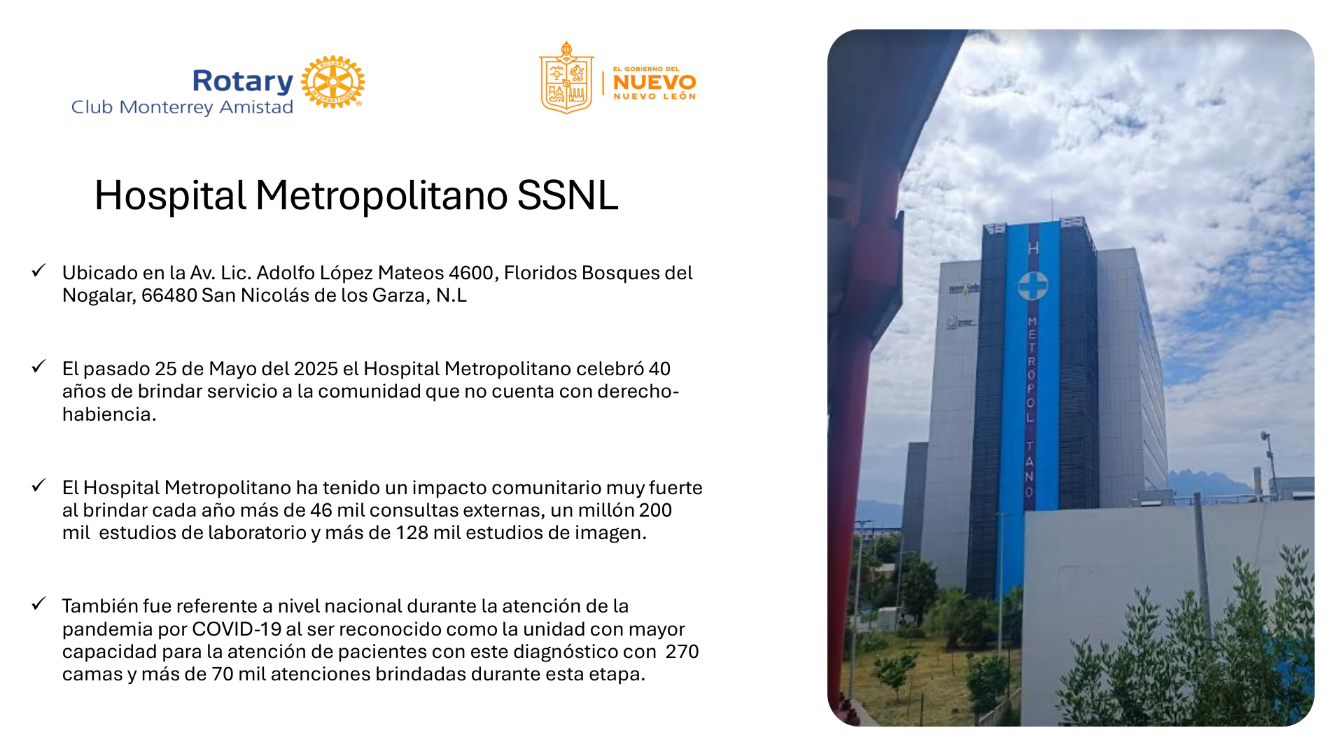 Hospital Metropolitano and CHEES project presentation